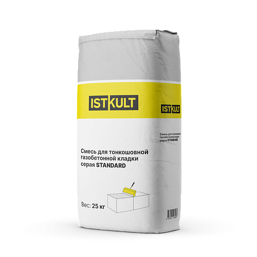 Смесь для тонкошовной кладки серая STANDARD Смесь для тонкошовной кладки серая STANDARD